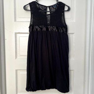 French Connection Black Babydoll Mini Dress